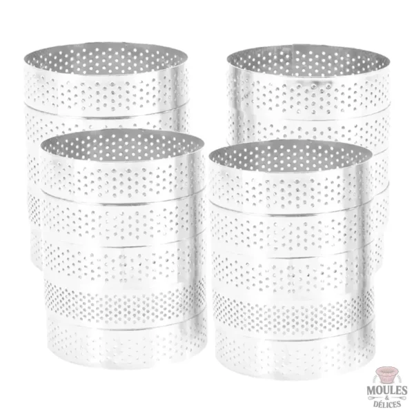 20-cercles-perfores-a-tartelette-1 Cercles perforés pour tartelettes, lot de 20 pièces