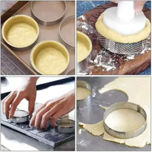 Moules à tartelette perforés, idéaux pour pâtisserie artisanale