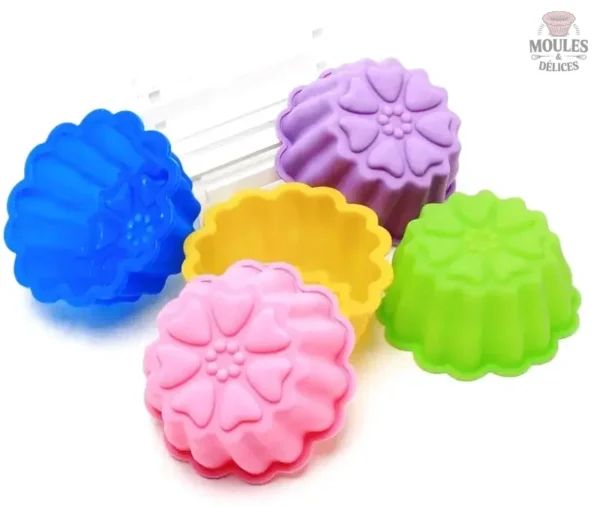 Moules à Muffin en Silicone - 6 pièces pour pâtisserie