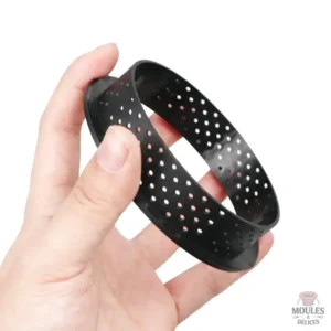 Cercles à tartelette perforés 8 cm pour pâtisserie
