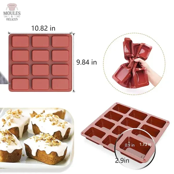 Moule à cake idéal pour réaliser des portions individuelles savoureuses