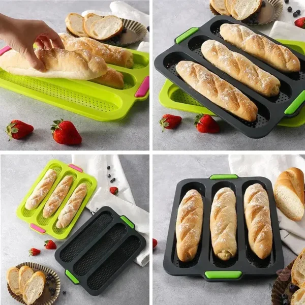 Moule flexible pour baguettes, idéal pour la pâtisserie maison