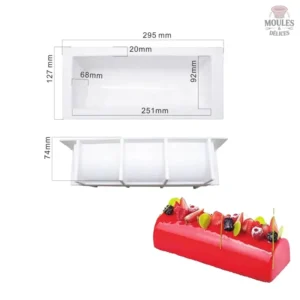 Moule à bûche en silicone flexible pour desserts