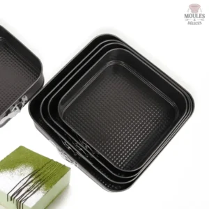 Moule carré avec charnière pour gâteaux et tartes