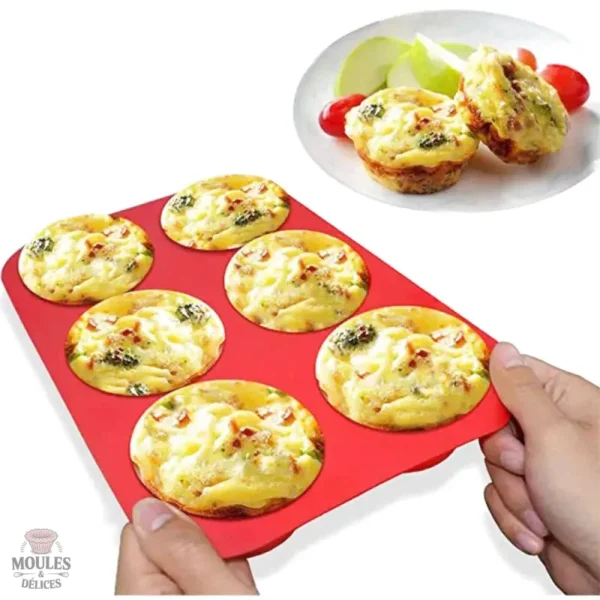 Moule silicone pour gros muffins, facile à démouler