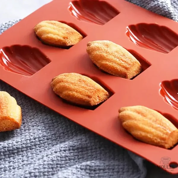 Moule en silicone pour madeleines, idéal pour la cuisson