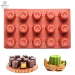 Moule à mini cannelés en silicone flexible et antiadhésif