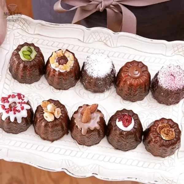 Moule en silicone pour mini cannelés, idéal pour pâtisserie artisanale