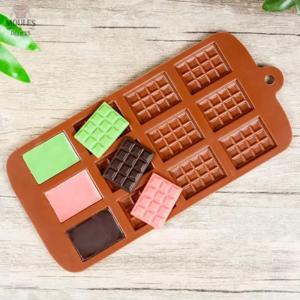 moule-a-mini-tablette-de-chocolat-1 Moule à Mini Tablette de Chocolat en silicone