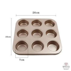 Moule à Muffins en inox, idéal pour des recettes variées