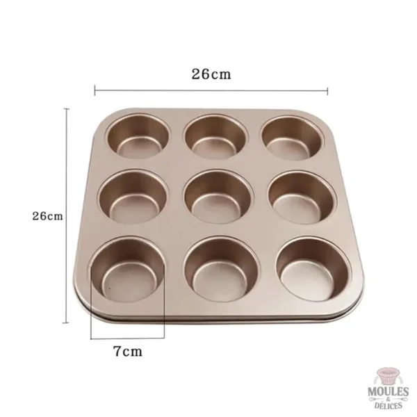 Moule à Muffins en inox, idéal pour des recettes variées