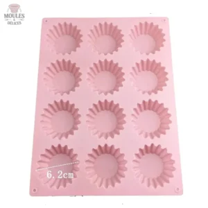 Moule à muffins en silicone flexible et antiadhésif