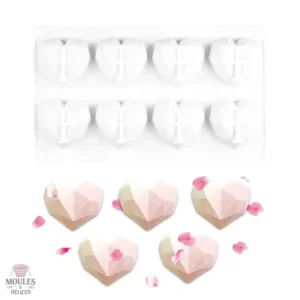 Moule cœur en silicone pour créations pâtissières