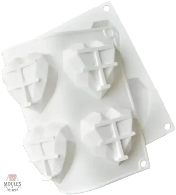 Moule en silicone pour desserts en forme de cœur