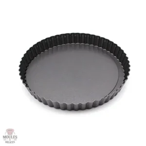Moule à tarte rond, idéal pour desserts et quiches maison