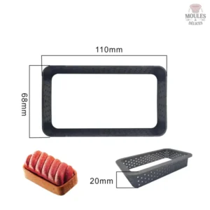 Moule à tartelette perforé rectangle pour des desserts élégants