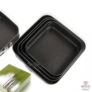 Moule à charnière en forme carrée pour pâtisserie