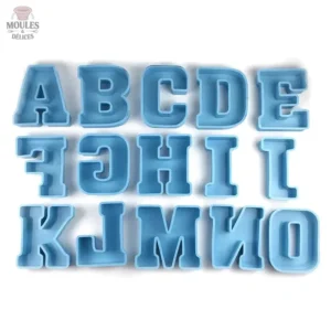 Moule silicone lettres géantes pour pâtisserie