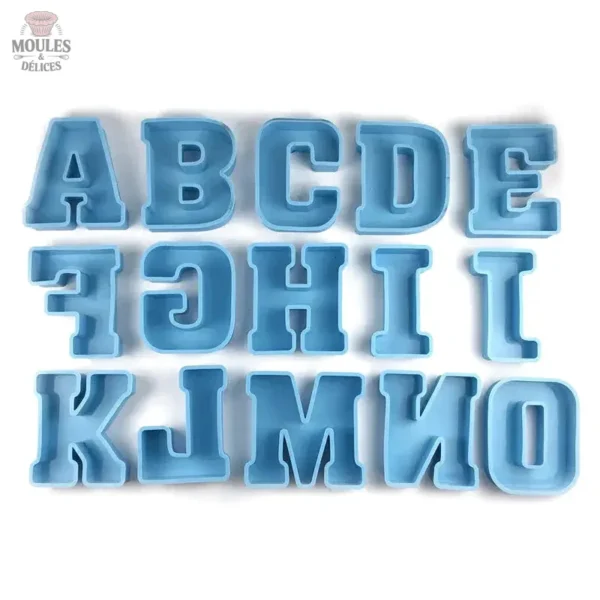 Moule silicone lettres géantes pour pâtisserie