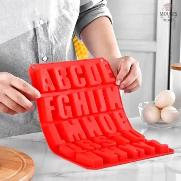 Moule en silicone pour lettres en pâtisserie