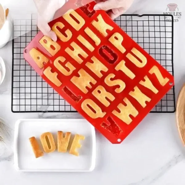 Moule silicone lettres pour créations sucrées