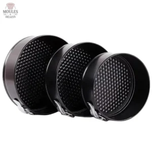 Moules ronds à charnière - lot de 3 pièces
