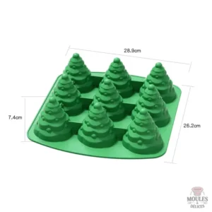 Moule sapin 3D en silicone pour réaliser des desserts festifs