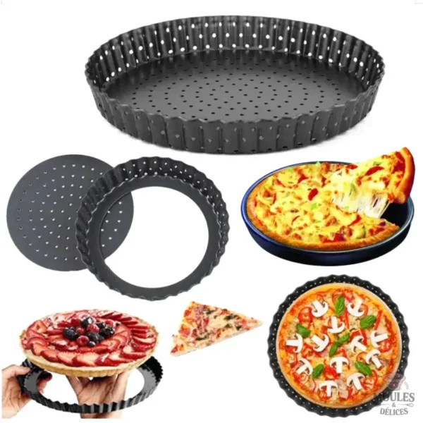 Moule à Tarte de 20 cm, idéal pour des préparations croustillantes