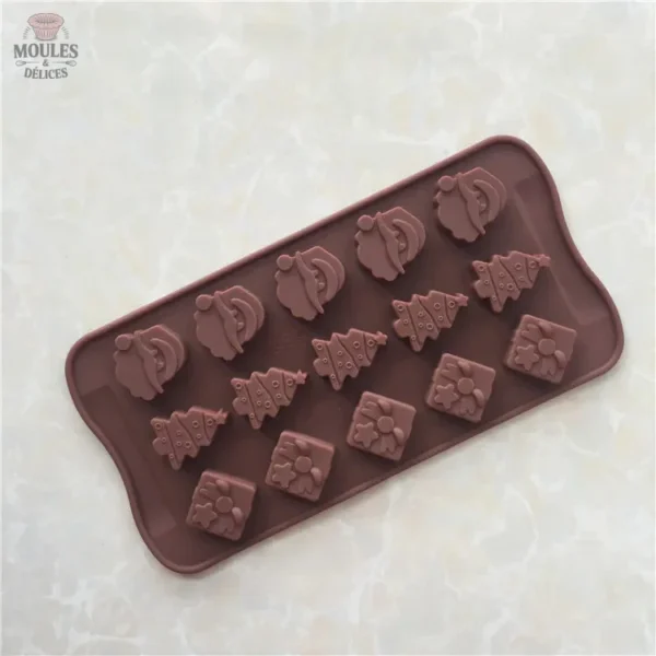 Moules décoratifs pour chocolat de Noël à utiliser facilement