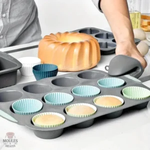 Plaque à muffins en silicone pour la cuisson facile